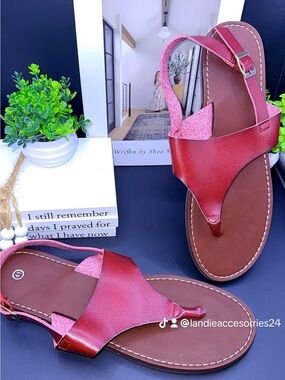 Elegant Red Women's Sandals